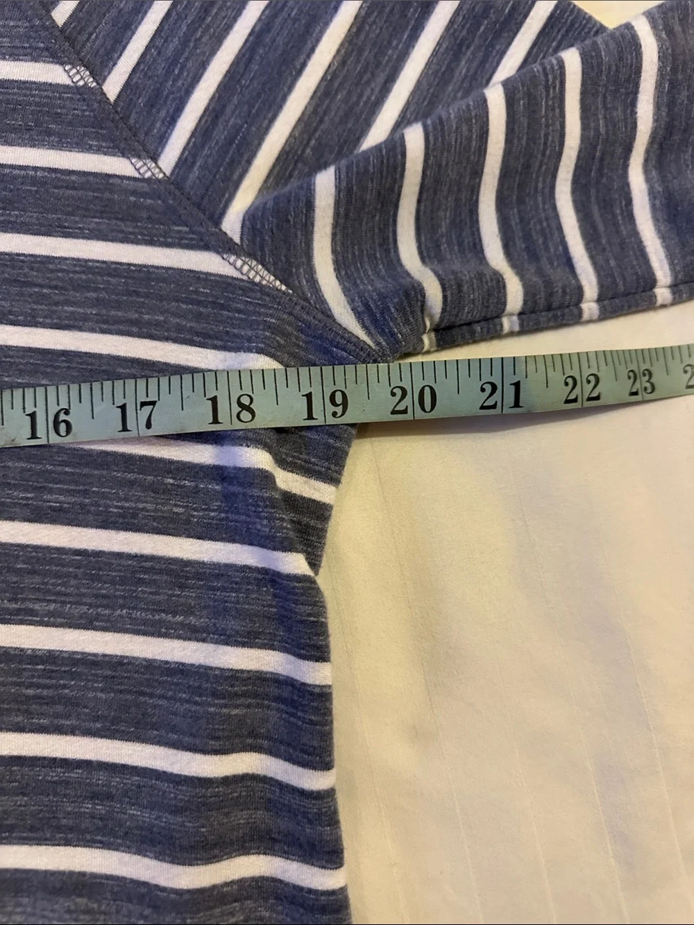 Market & Spruce Blue and White Striped Hoodie - Picture 4 of 8